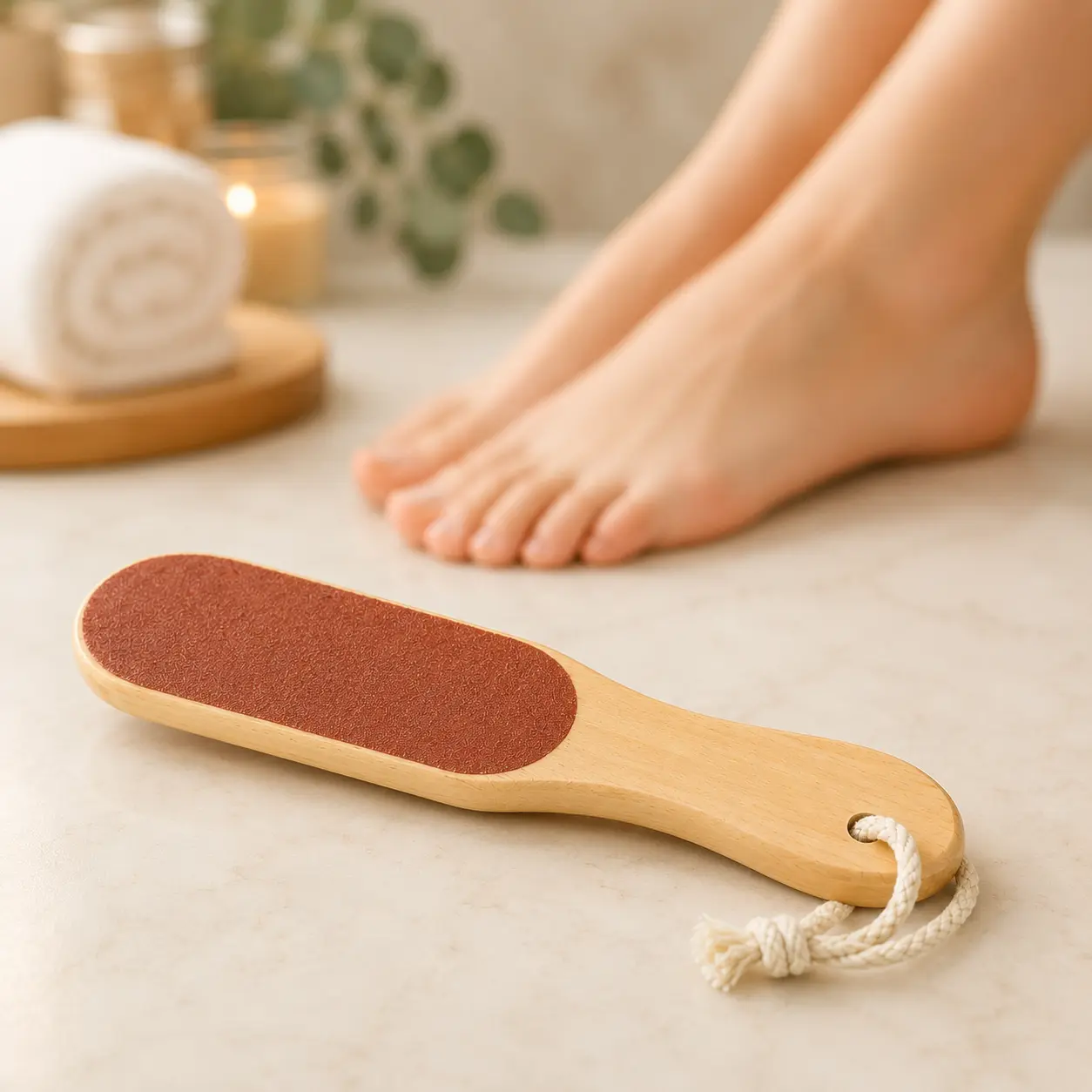 Foot Scrub Tool BB Natural — alat exfoliating tumit kasar, bonus percuma dalam Pakej Lengkap